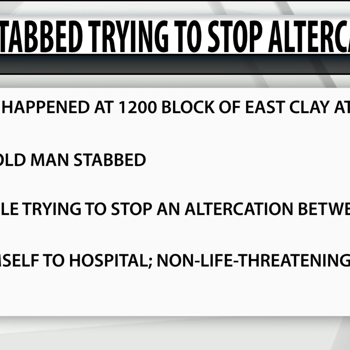 Man stabbed in the chest while breaking up fight in Decatur